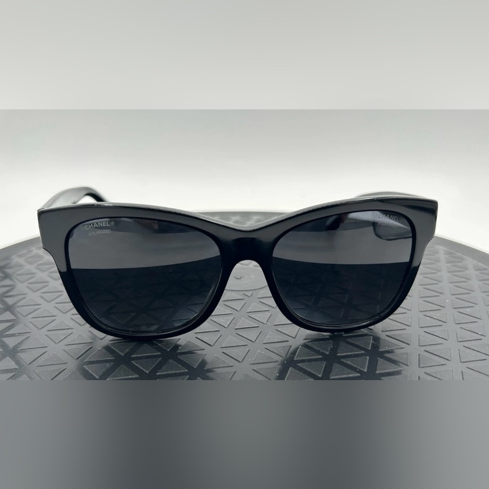 CHANEL 5380 Square Sunglasses in Black